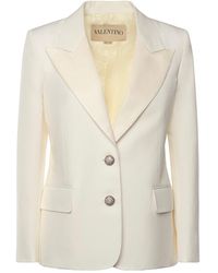 Valentino Garavani - Single-Breasted Cotton And Linen Blazer - Lyst