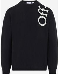 Off-White c/o Virgil Abloh - Knit Logo Sweater Cotton - Lyst
