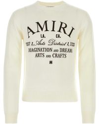 Amiri - Ivory Wool Blend Arts District Sweater - Lyst