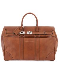 Brunello Cucinelli - Grained Leather 'weekender Country' Duffle Bag - Lyst
