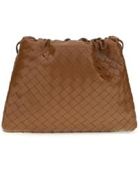 Bottega Veneta - Leather Clutch Bag Calf Make Up - Lyst