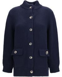 Ella - High Neck Cardigan Kashmir/Capra Hircus Down Jackets - Lyst