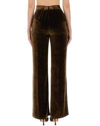 Etro - Velvet Pants Viscose Silk Trousers - Lyst