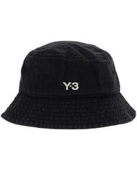 Y-3 - Washed Twill Bucket Hat With - Lyst