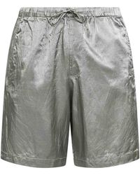 Dries Van Noten - Mint Viscose And Cotton Shorts - Lyst