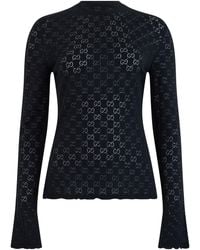 Gucci - Long-Sleeve Monogram T-Shirt Cotton T-Shirts & Jerseys - Lyst