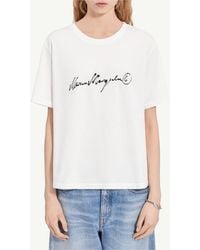 MM6 by Maison Margiela - Mm6 Maison Margiela Signature-Print T-Shirt - Lyst