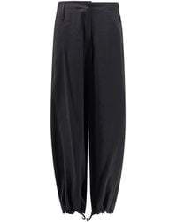 Alysi - Modal Trousers With Drawstring Detail - Lyst