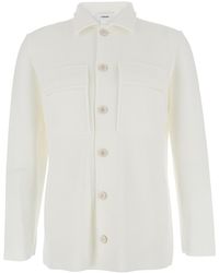 Lardini - Shirt With Classic Collar And Two Front Patch Pockets - Lyst