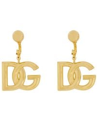 Dolce & Gabbana - Earrings With Logo - Lyst