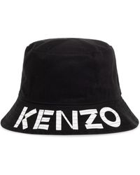 KENZO - Reversible Bucket Hat With Logo, - Lyst