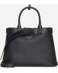 Prada - Buckle Leather Bag - Lyst
