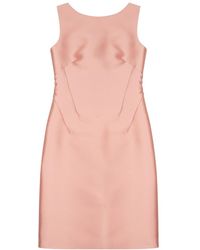 Alberta Ferretti - Satin Midi Dress Polyester - Lyst