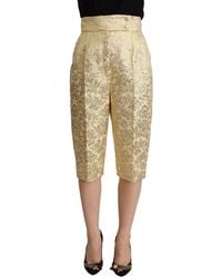 Dolce & Gabbana - Elegant High-Waisted Cropped Pant - Lyst
