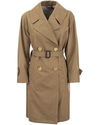 Max Mara - Vtrench Drip Proof Cotton Twill Over Trench Coat - Lyst
