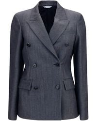 Balenciaga - Double-Breasted Wool Blazer - Lyst