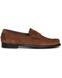 Prada - Loafers Aged-Effect Suede Cocoa - Lyst