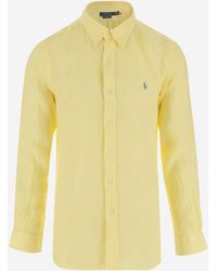 Polo Ralph Lauren - Linen Shirt With Logo - Lyst