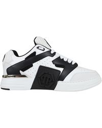Philipp Plein - Mix Leather Lo-Top Sneakers - Lyst
