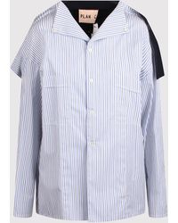 Plan C - Oversized Striped Shirt - Lyst