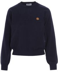 KENZO Cotton Tiger Crest Sweater in Orange - Save 18% | Lyst