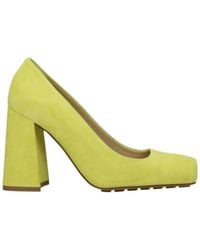 Bottega Veneta - Square-Toe Block-Heel Pumps - Lyst