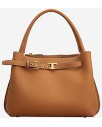 Tod's - Tim Top Handle Leather Bag Calfskin Shoulder - Lyst