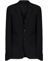 Fendi - Single-Breasted Mohair Blazer Jacket - Lyst
