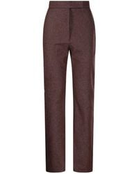 Max Mara - Button Detailed Straight-Leg Trousers - Lyst