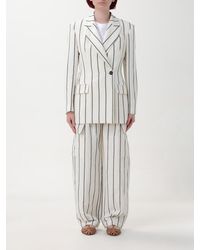 Brunello Cucinelli - Panama Striped Linen Cotton Blazer - Lyst