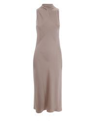 Patrizia Pepe - Sleeveless Mock Neck Midi Dress - Lyst