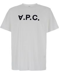 A.P.C. - Oversized T-Shirt With Apc Print - Lyst
