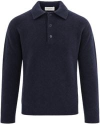 Paolo Pecora - Long-Sleeve Polo Jumper Wool Sweater - Lyst