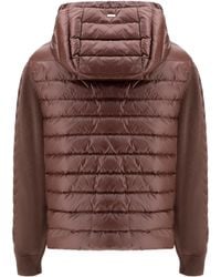Herno - Down Jacket With Wool Sleeves - Lyst