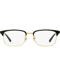Gucci - Rectangular Eyeglasses Gg0131O 001- 53Mm 131 Metal/Plastic (Acetate) - Lyst