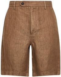 MC2 Saint Barth - Herringbone Linen Sebastian Bermuda Shorts - Lyst