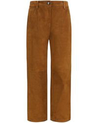 Magda Butrym - Leather Straight-Leg Trousers Sheep - Lyst