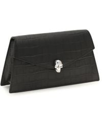 McQueen - Mini Skull Clutch- Calf Leather Shoulder Bags - Lyst