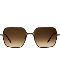 Garrett Leight - Meadow Sun Antique Gold-vintage Burnt Tortoise/brunette Gradient Sunglasses - Lyst