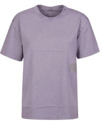 T By Alexander Wang - Puff Logo Bound Neck Essential T-Shirt - Lyst