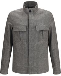 ZEGNA - High-Collar Shirt Jacket - Lyst