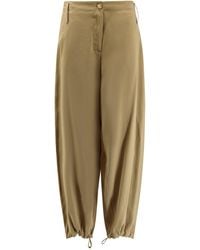 Alysi - Modal Trousers With Drawstring Detail - Lyst