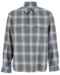 Tonywack - Light Shirt With Classic Collar And All-Over Check Motif - Lyst
