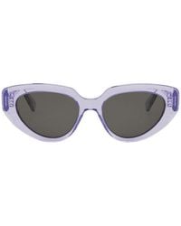 Celine - Sunglasses Cat Eye Full Rim, Shiny Lilac Frame And Smoke Lens Cl40286I78A - Lyst