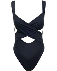 Reina Olga - Exotica One-Piece Swimsuit With Cut-Out And Cross-Strap - Lyst