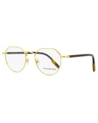 ZEGNA - Geometric Vicuna Eyeglasses Ez5238 030-Havana 50Mm/Havana Metal/Plastic (Acetate) - Lyst