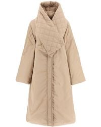 Saks Potts Clara Down Jacket With Quilted Scarf S - Natural
