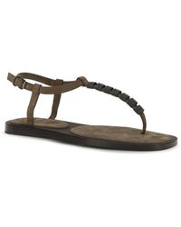 Brunello Cucinelli - Embellished Sandals - Lyst