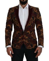 Dolce & Gabbana - Elegant Wool Blend Blazer - Lyst
