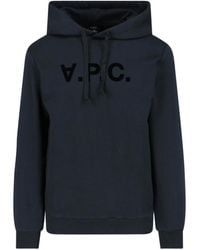 A.P.C. - Logo Hoodie - Lyst